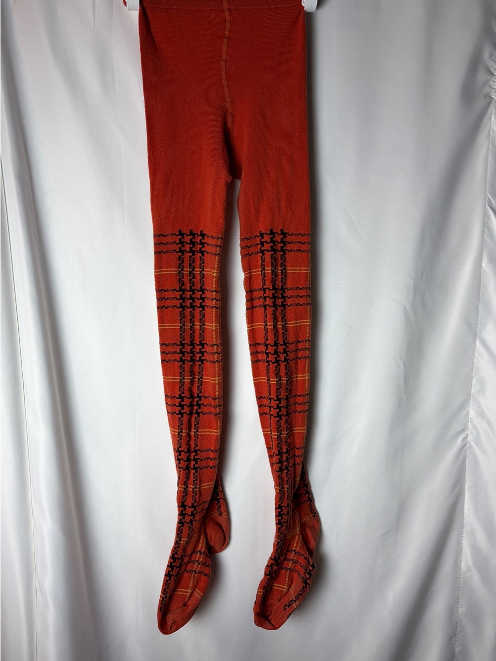 Falke Orange Plaid Women's Tights